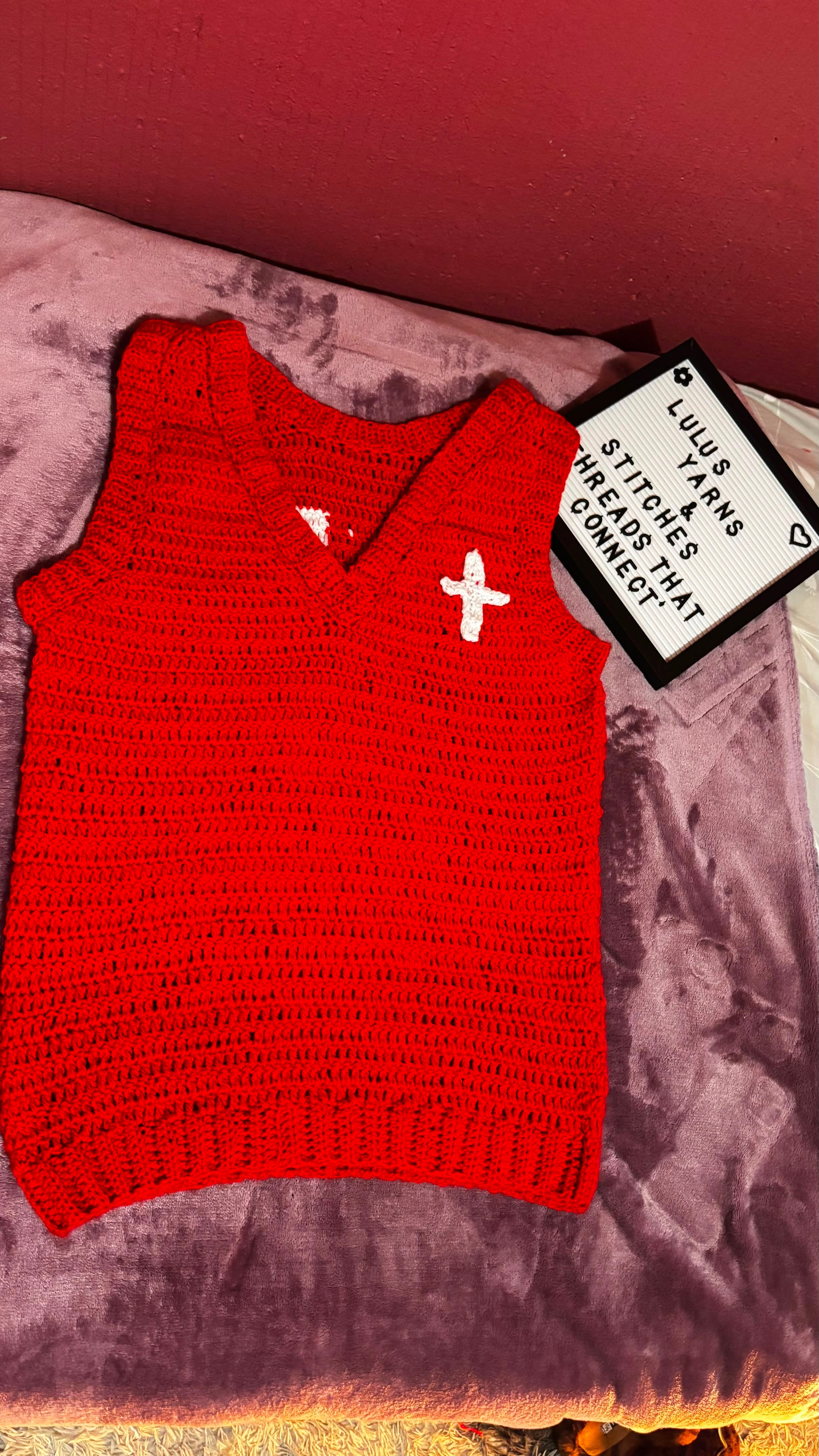 Lulu's Yarn & Stitches Sweater Vest