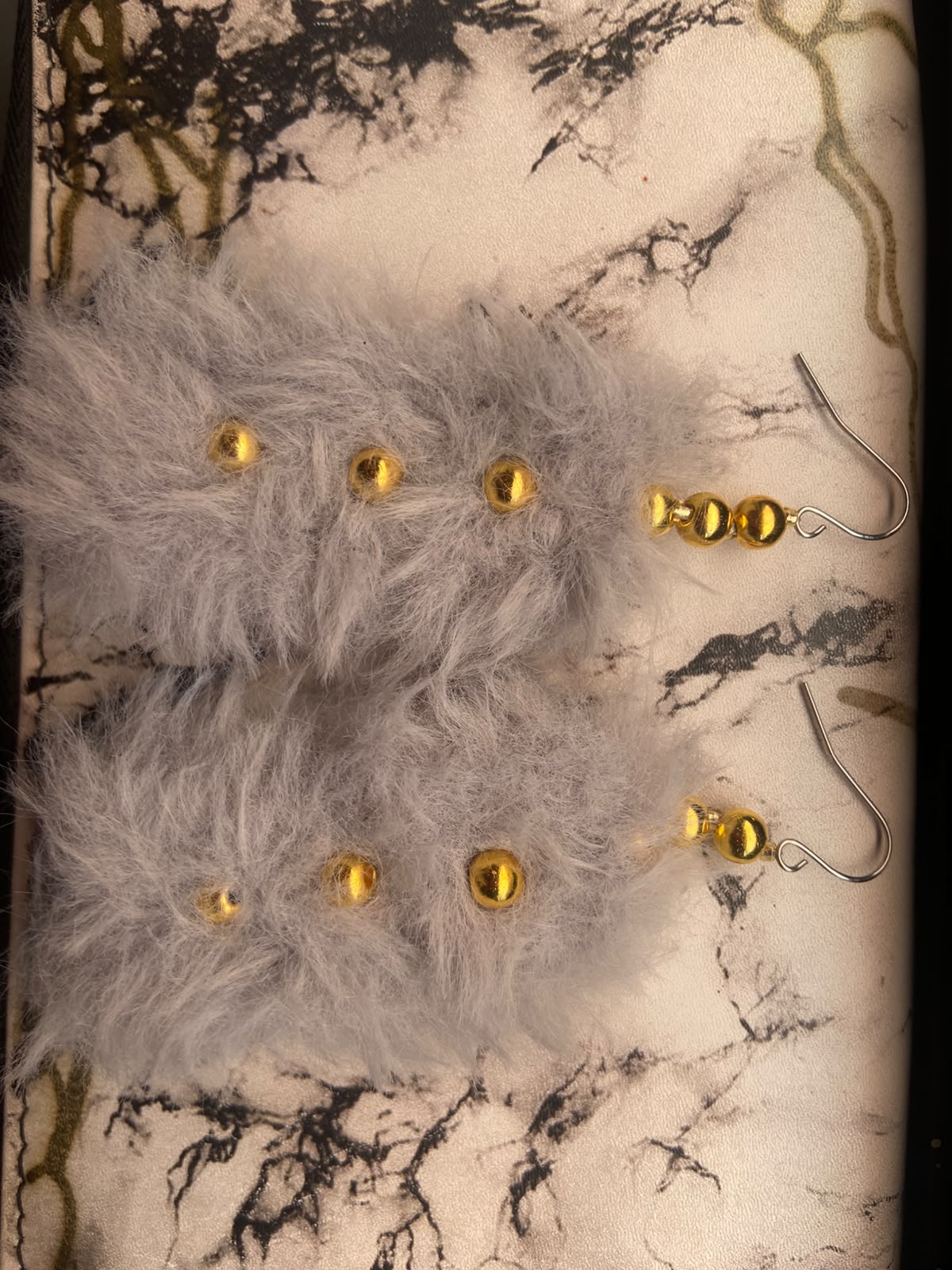 The Fur-bead Earrings